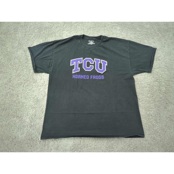 TCU Horned Frogs T Shirt Mens XXL Short Sleeve NCAA Champion Black - Picture 1 of 6